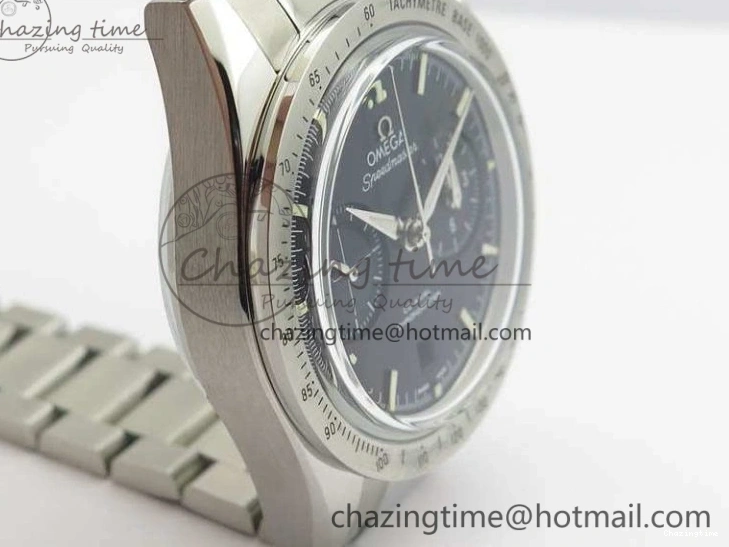 0213 Speedmaster ’57 Co-Axial OMF 1:1 Best Edition Black Dial White Markers On SS Bracelet A Durable 8146